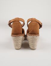 Palma suede midi heel espadrillos, desert sand