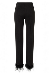 Afila feather trousers, black