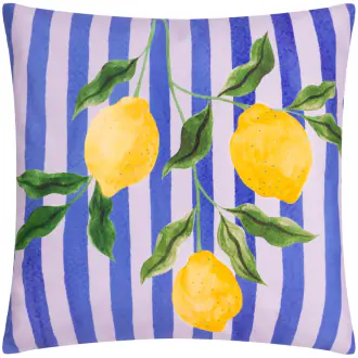 Lemons outdoor cushion 43x43, blue