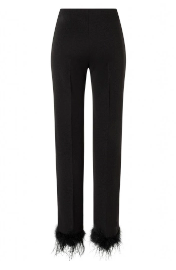 Afila feather trousers, black