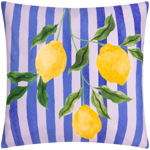Lemons outdoor cushion 43x43, blue
