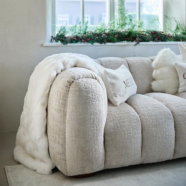 Fluffy tree faux fur box pillow