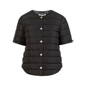 Asta quilted short sleeved jacket, black