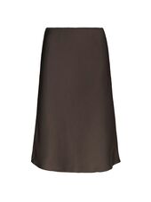 Mindie heavy sateen skirt, dark brown