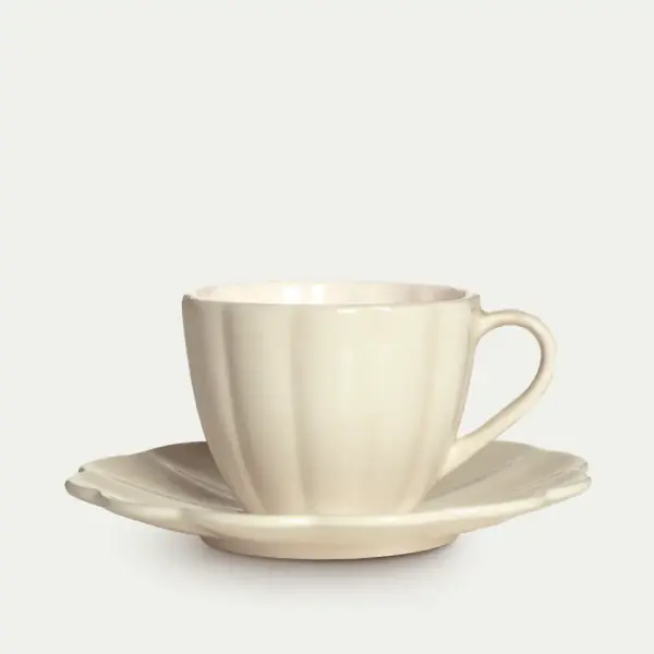 Oyster cup & saucer 17,5cm, sand