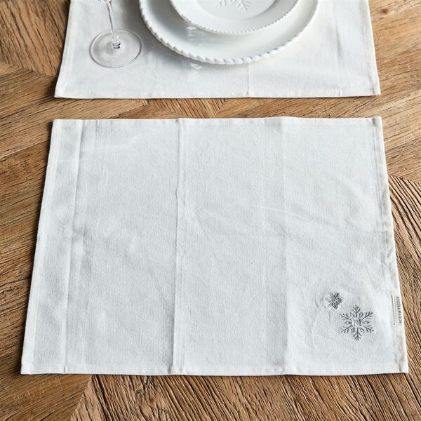 Aspen snowflake placemat set of 2pcs