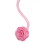 Satin rose brooch, bubblegum pink