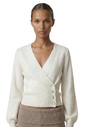 Mariya wrap cardigan, white