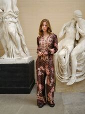 Lunet botanical border pants, black