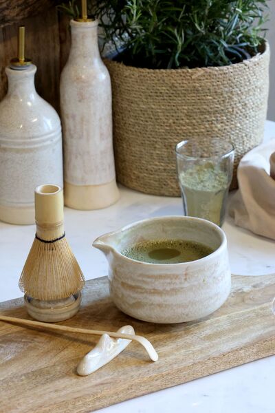 Matcha set, cream