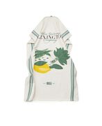 Salad kitchen towel, white/green