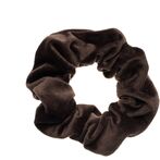 Velvet scrunchie, chocolate brown