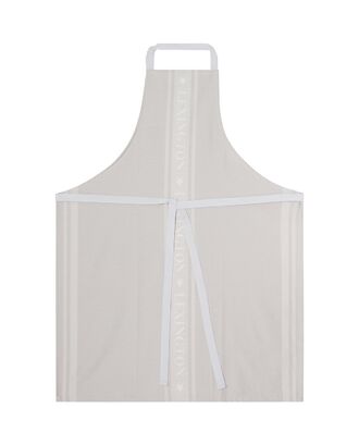 Icons cotton jacquard apron, beige/white