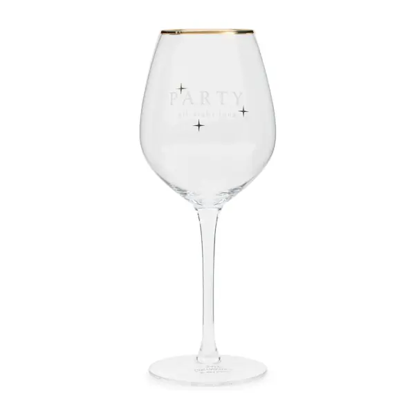 Party all night long wine glass