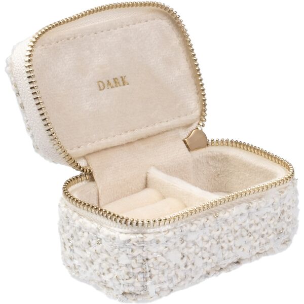 Tweed jewellery box micro, vanilla