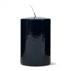Glossy pillar candle 8x12, dark blue