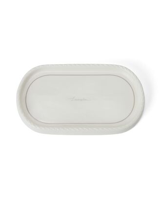 Porcelain cosmetic tray, white/beige