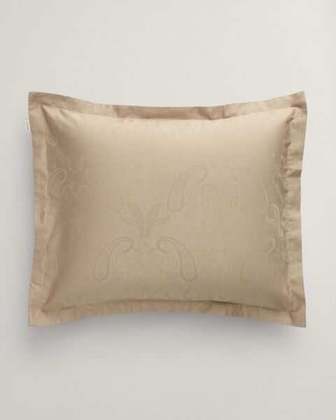 Jacquard Paisley pillow case, cold beige