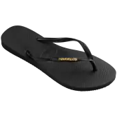 Slim logo metallic, black/golden