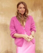 Cornelia mohair cardigan, pink