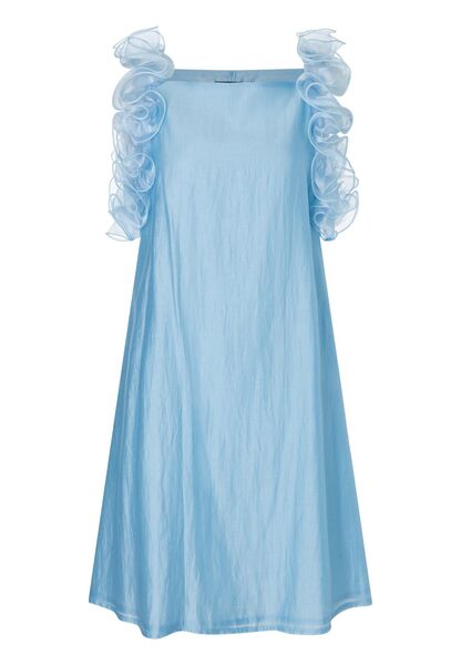 Frill dress, blue