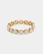 Ava petite elastic bracelet, pearl white
