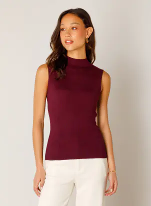 Yali top, wine red