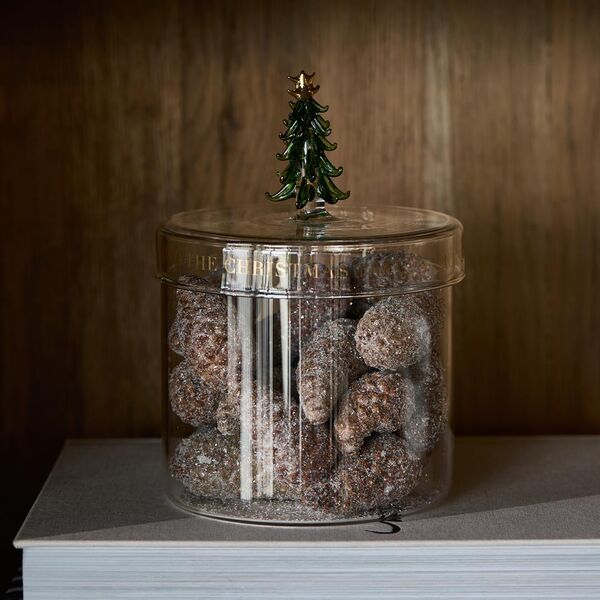 Magical christmas tree storage jar