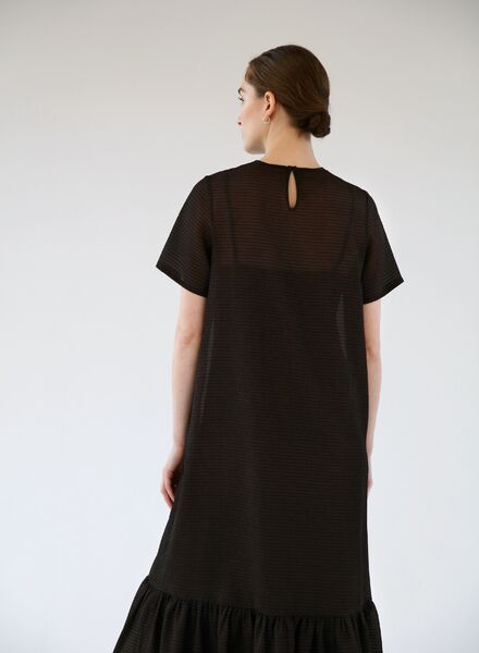 Organza gown, chocolate