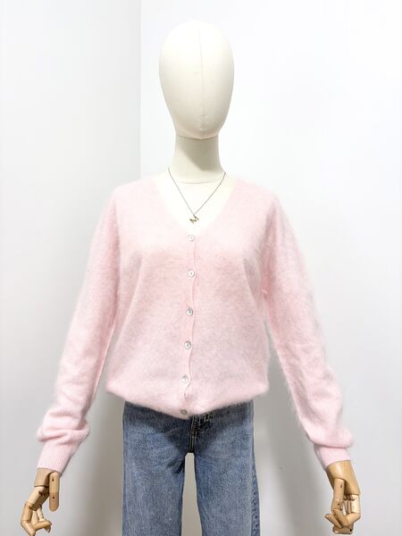 Cashmere blend cardigan, baby pink