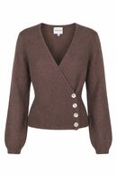 Mariya wrap cardigan, cocoa