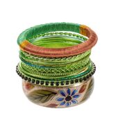 Rannekorusetti, ruskea/vihreä