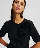 Flower t-shirt, black