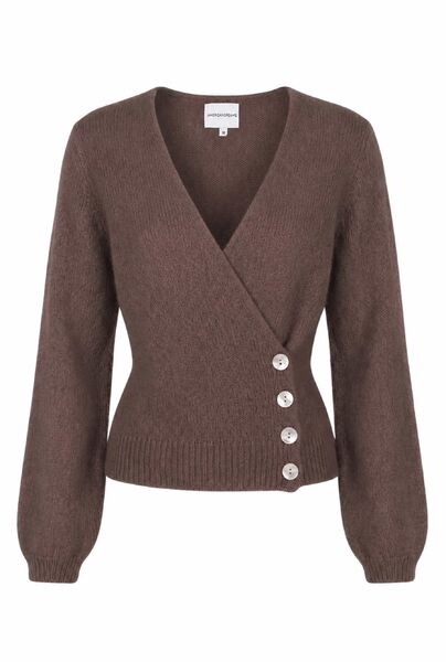 Mariya wrap cardigan, cocoa