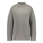 Merino polo sweater, grey