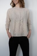 Curved sweater, light beige