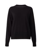 Freya cotton/cashmere sweater, black