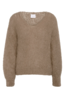 Milana mohair knit, medium brown